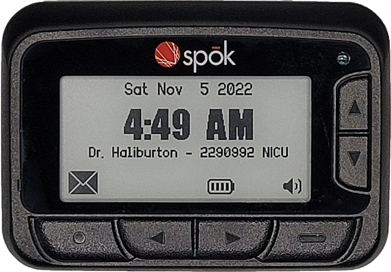 Figure 1 -  GenA Pager Time screen with pager owner’s name