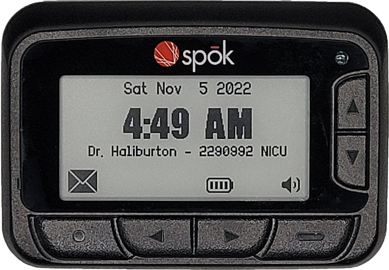 Figure 1 - GenA Pager Time screen with pager owner’s name