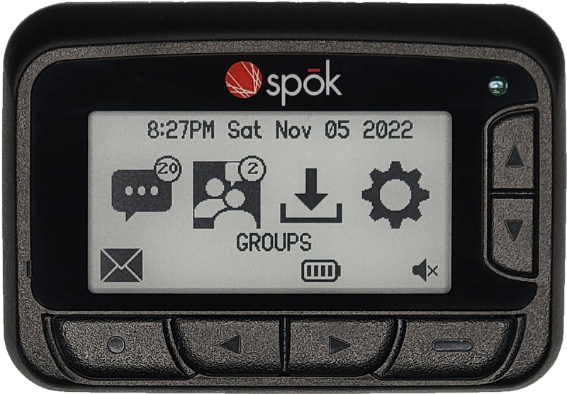 Figure 2 – GenA Pager Main screen with Groups icon selected